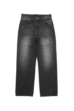 BACK SLIT DENIM PANTS / ブラック