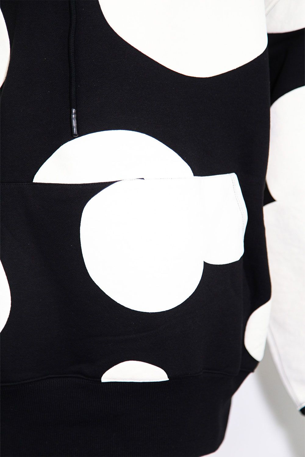 ポルカドットスウェットパーカー / Polka Pattern Sweat Hoodie / ブラック