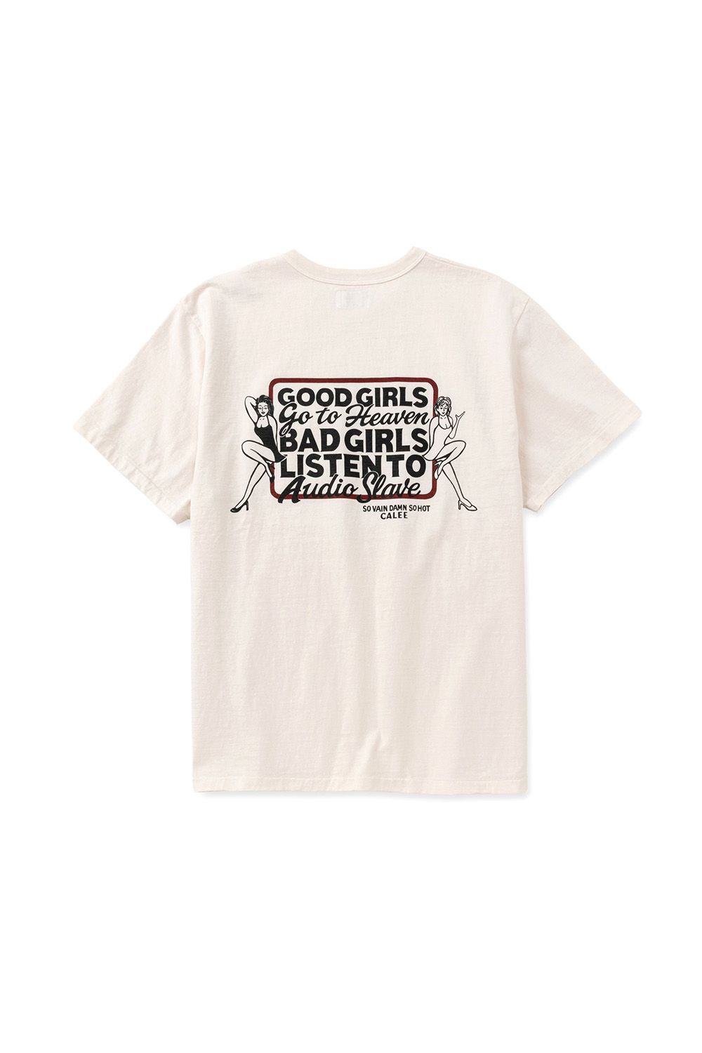 GARMENT DYE GIRLS LOGO POCKET TEE ＜NATURALLY PAINT DESIGN＞ / ホワイト