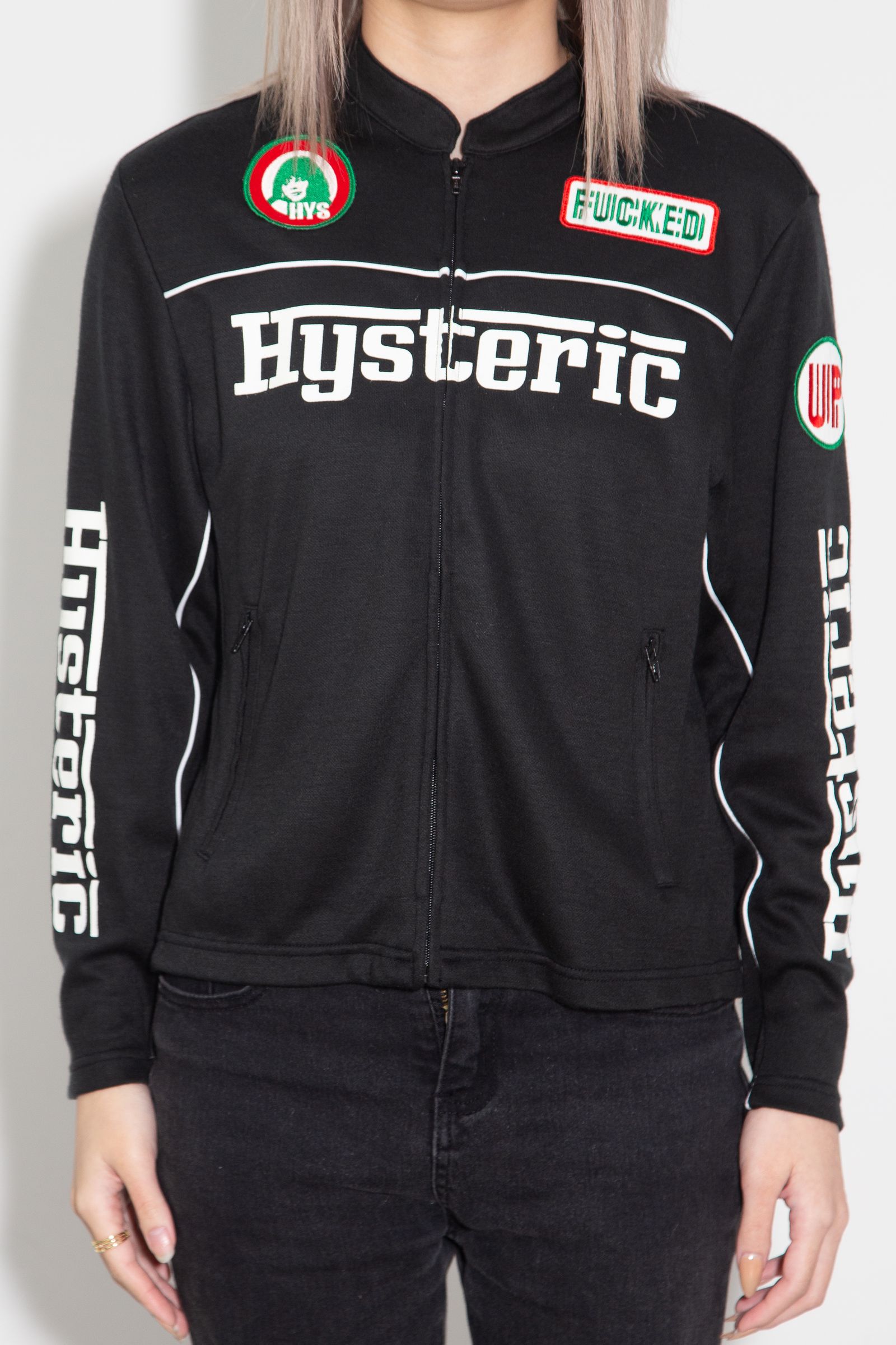 [ラスト1点] CIRCLE GIRLワッペン レーシングジャケット / ブラック