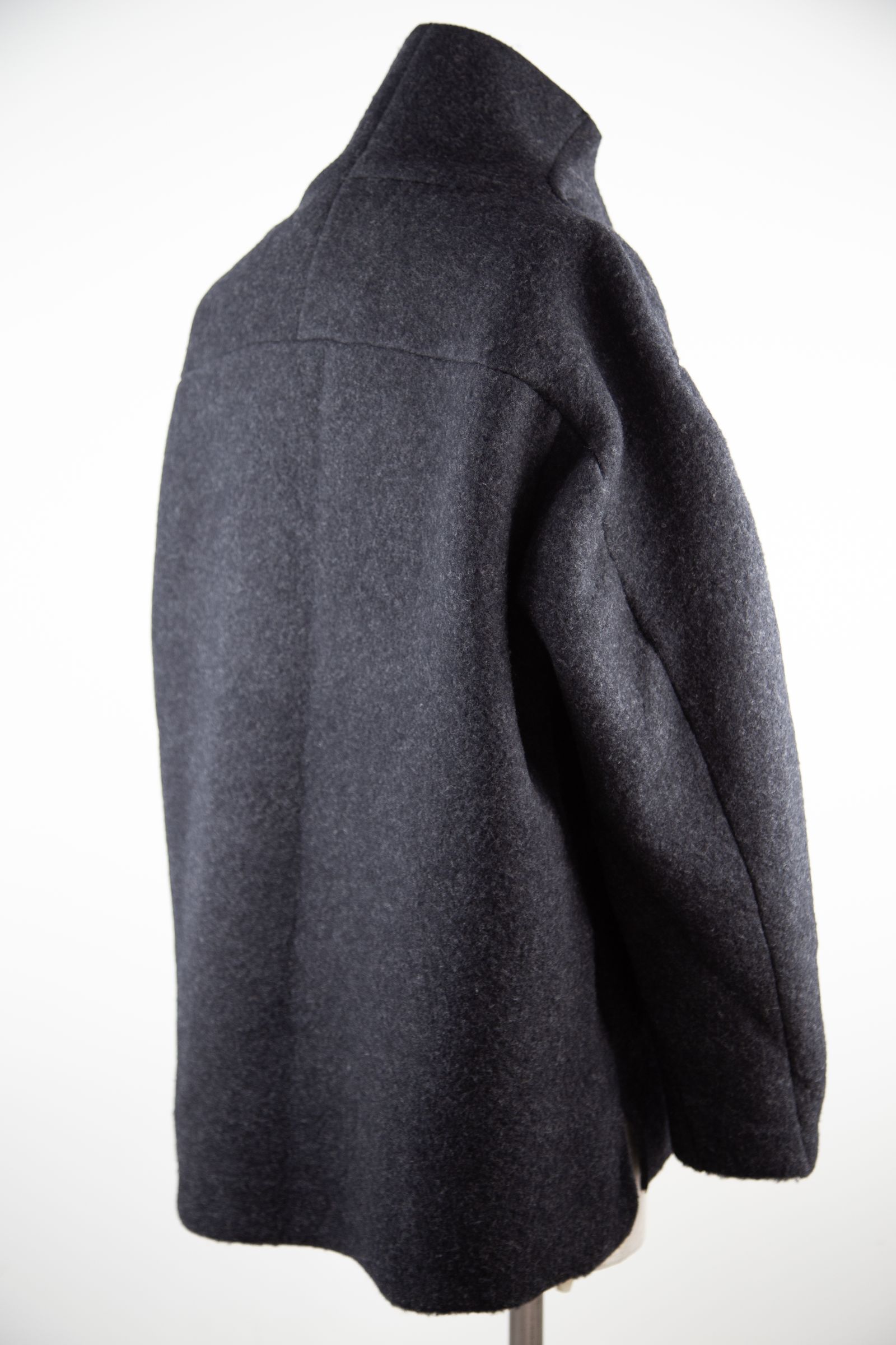 WO FLEECE BOTTLE NECK PULLOVER / ダークグレー