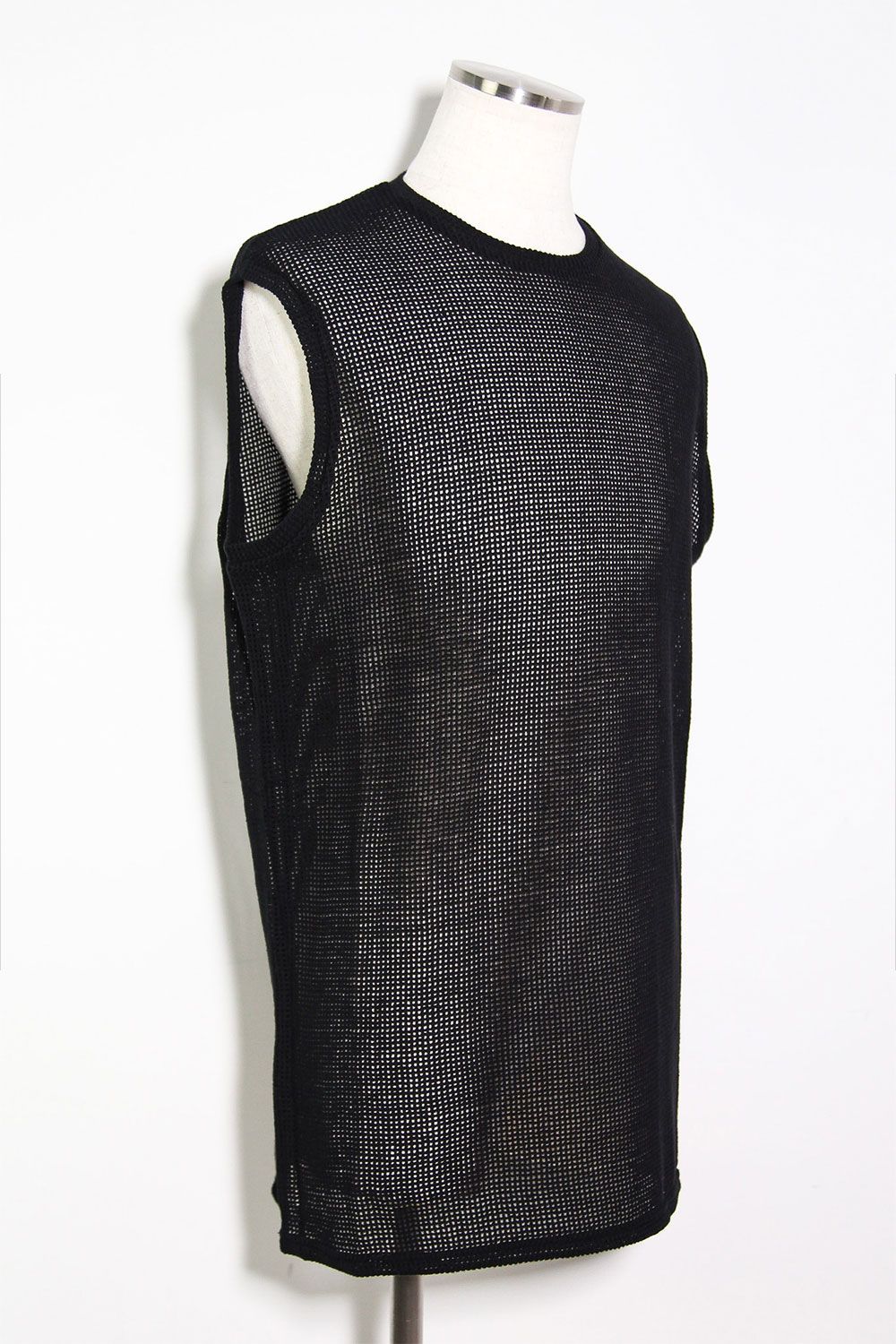 [ラスト1点 サイズ1] メッシュニットタンクトップ / Mesh Knit Tank Top / ブラック / ag-11100