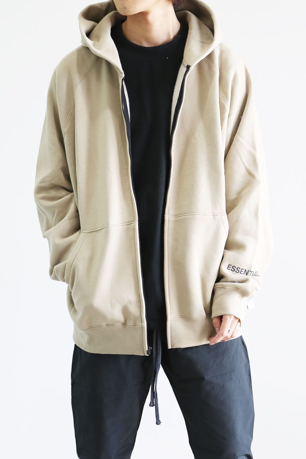 FULL ZIP HOODIE / タン