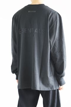 21SS BACK LOGO L/S TEE (RUBBER) / ブラック