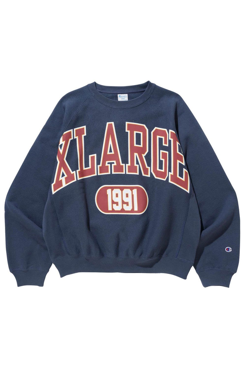 XLARGE - Champion COLLEGE RAGLAN CREWNECK / ブラック | Tempt