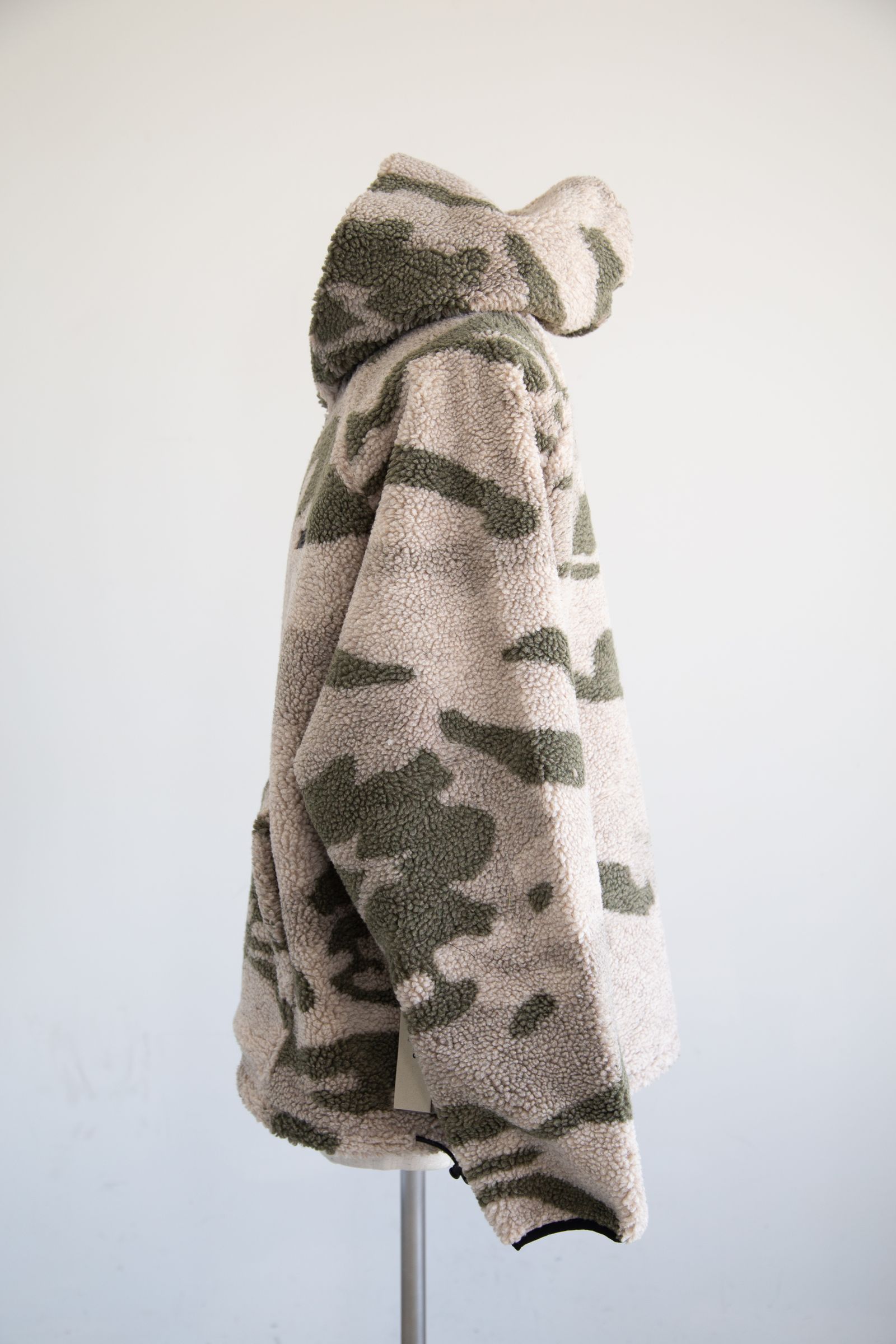 22FW FLEECE HALF ZIP HOODIE JACKET / カモ