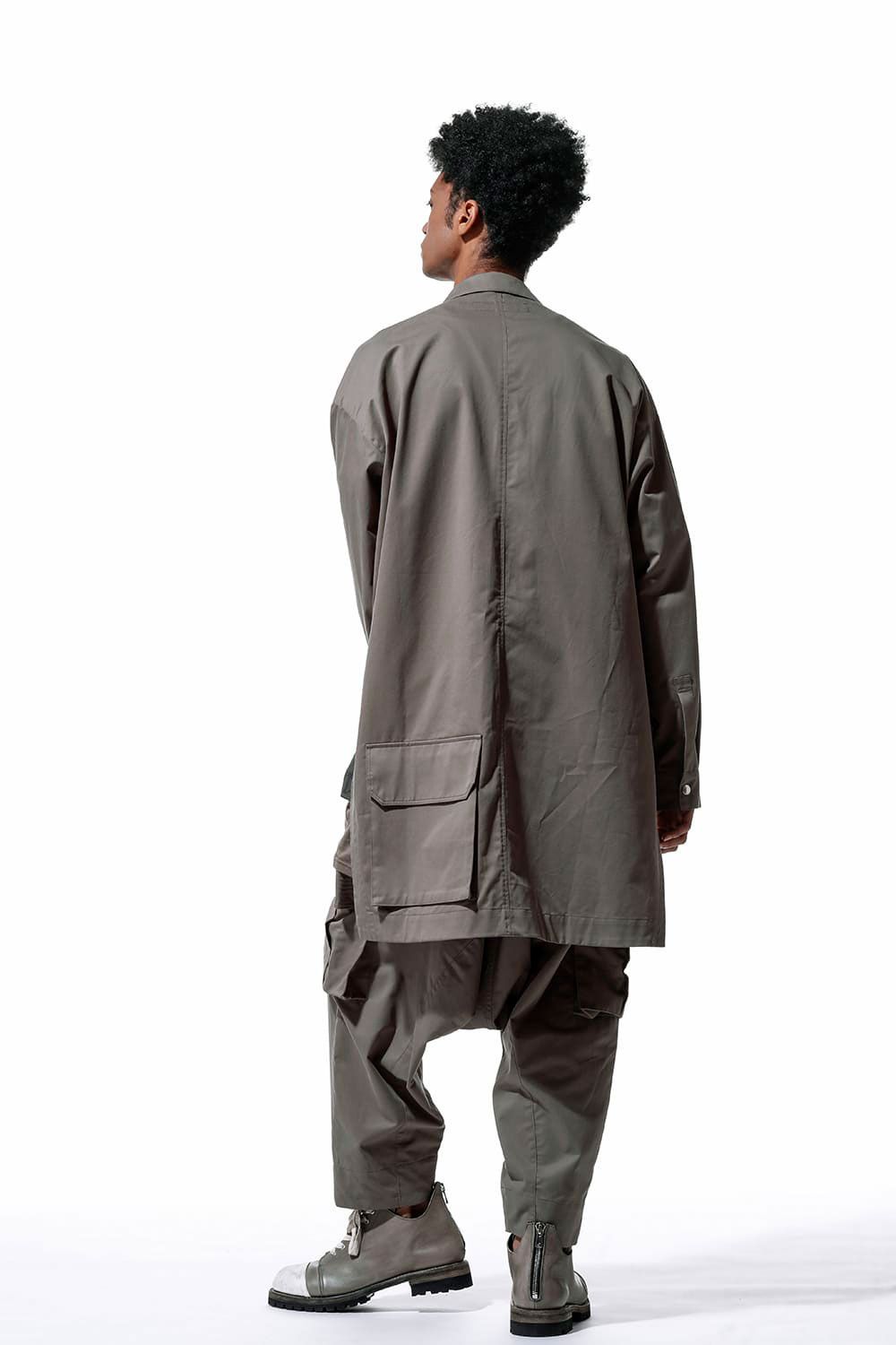 [ラスト1点 サイズ3] バックロングコクーンシャツ / Back Long Shirts Long Sleeve / グレー / ag-7006