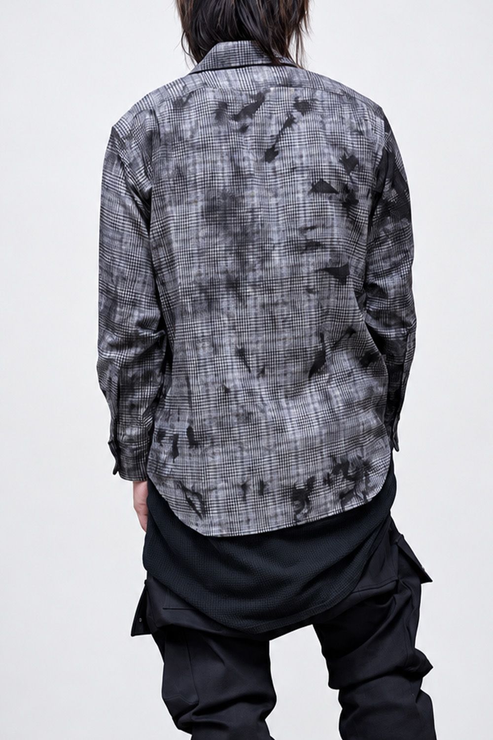 ［ラスト1点 サイズ2］Unevenly Dyed Houndstooth Dress Shirt