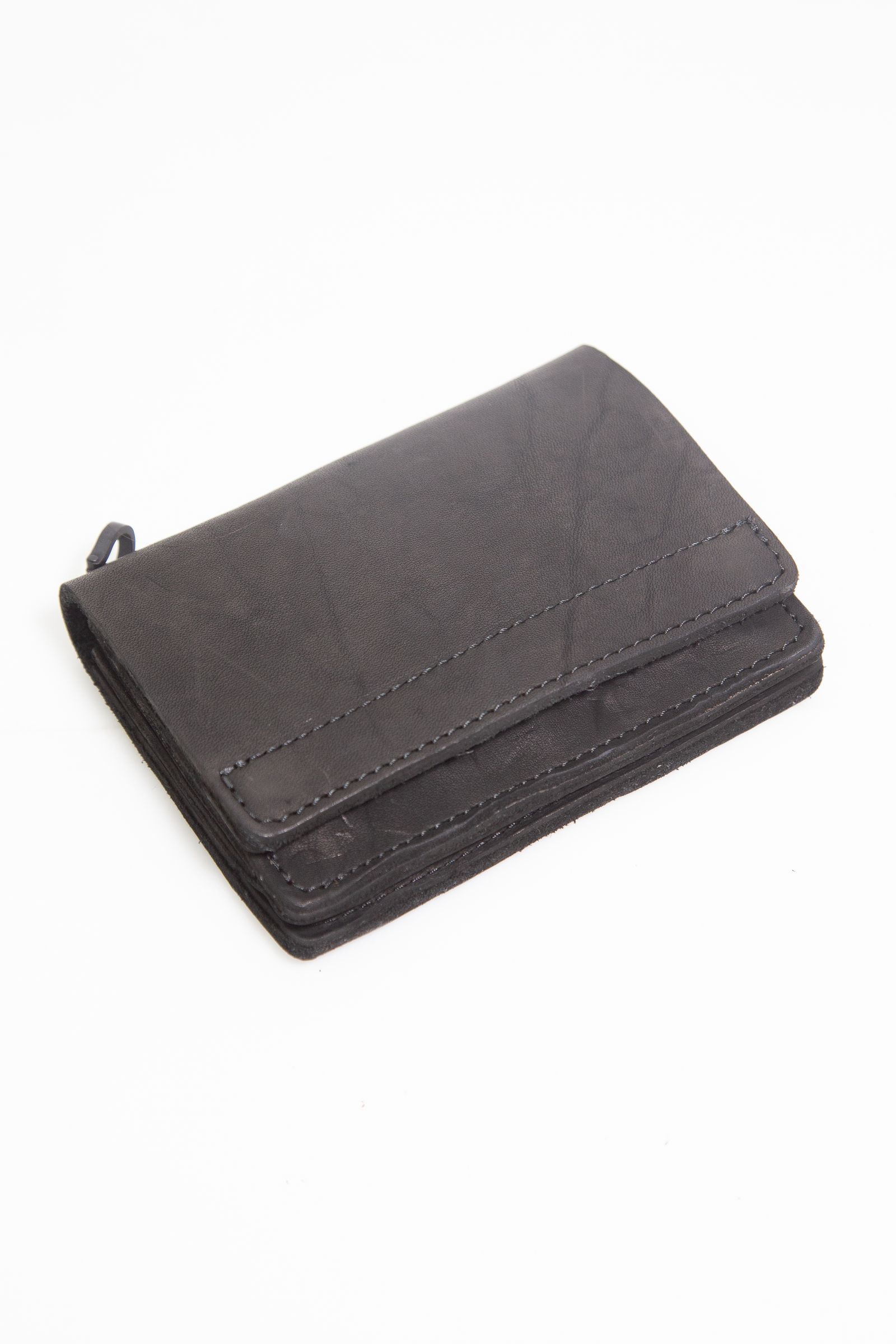 JP SHOULDER GARMENT-DYED SMALL TRUCKER WALLET / ブラック