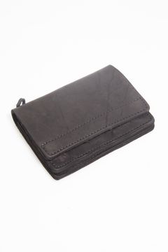 JP SHOULDER GARMENT-DYED SMALL TRUCKER WALLET / ブラック