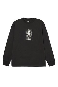 [ラスト1点 サイズS] VINYL LIP FACE L/S TEE / チャコール