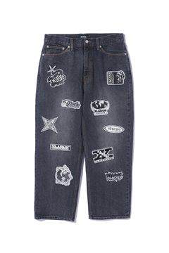 PATCHED DENIM PANTS / ブラック