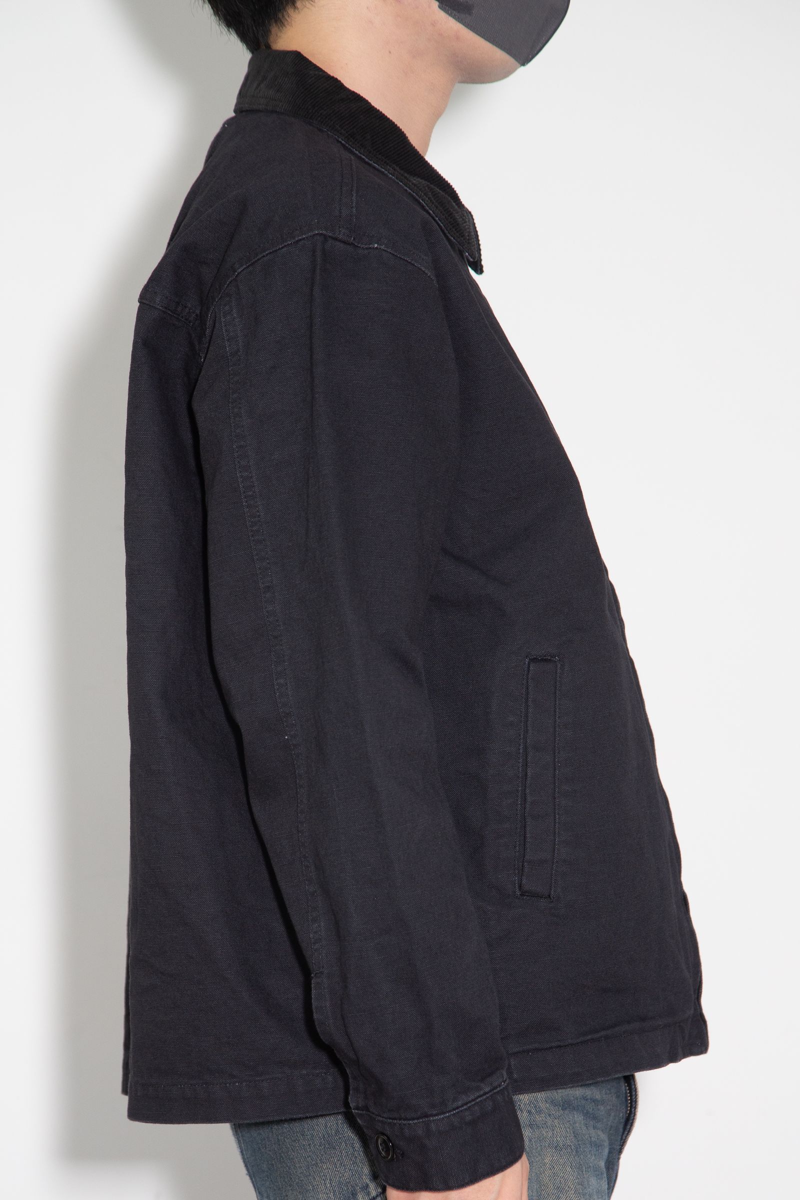 ［ラスト1点 サイズL］VINTAGE REPRODUCT CORDURY COLLAR DUCK JACKET / ブラック