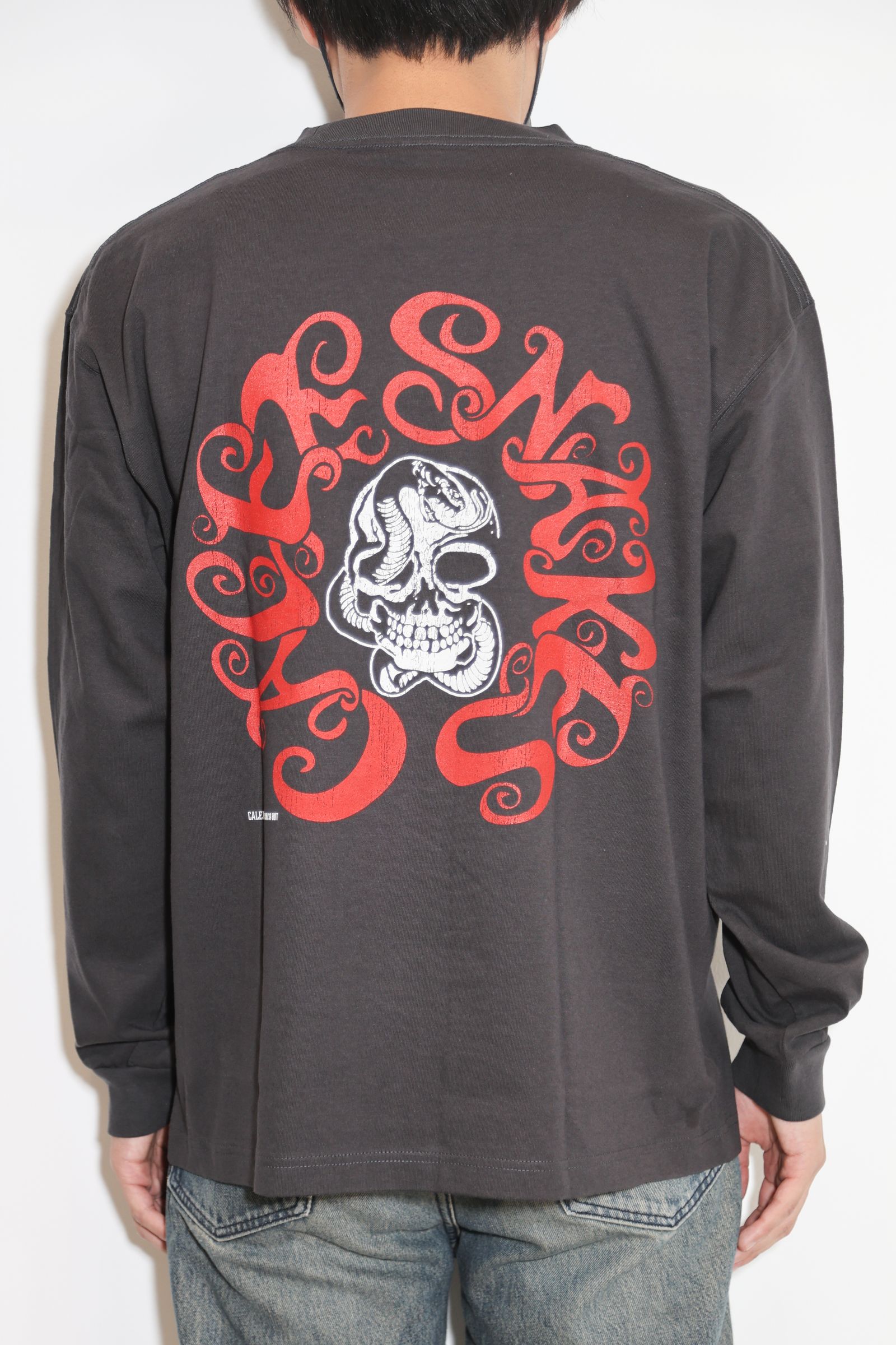 VINTAGE TYPE CALEE SNAKES L/ S TEE / ブラック