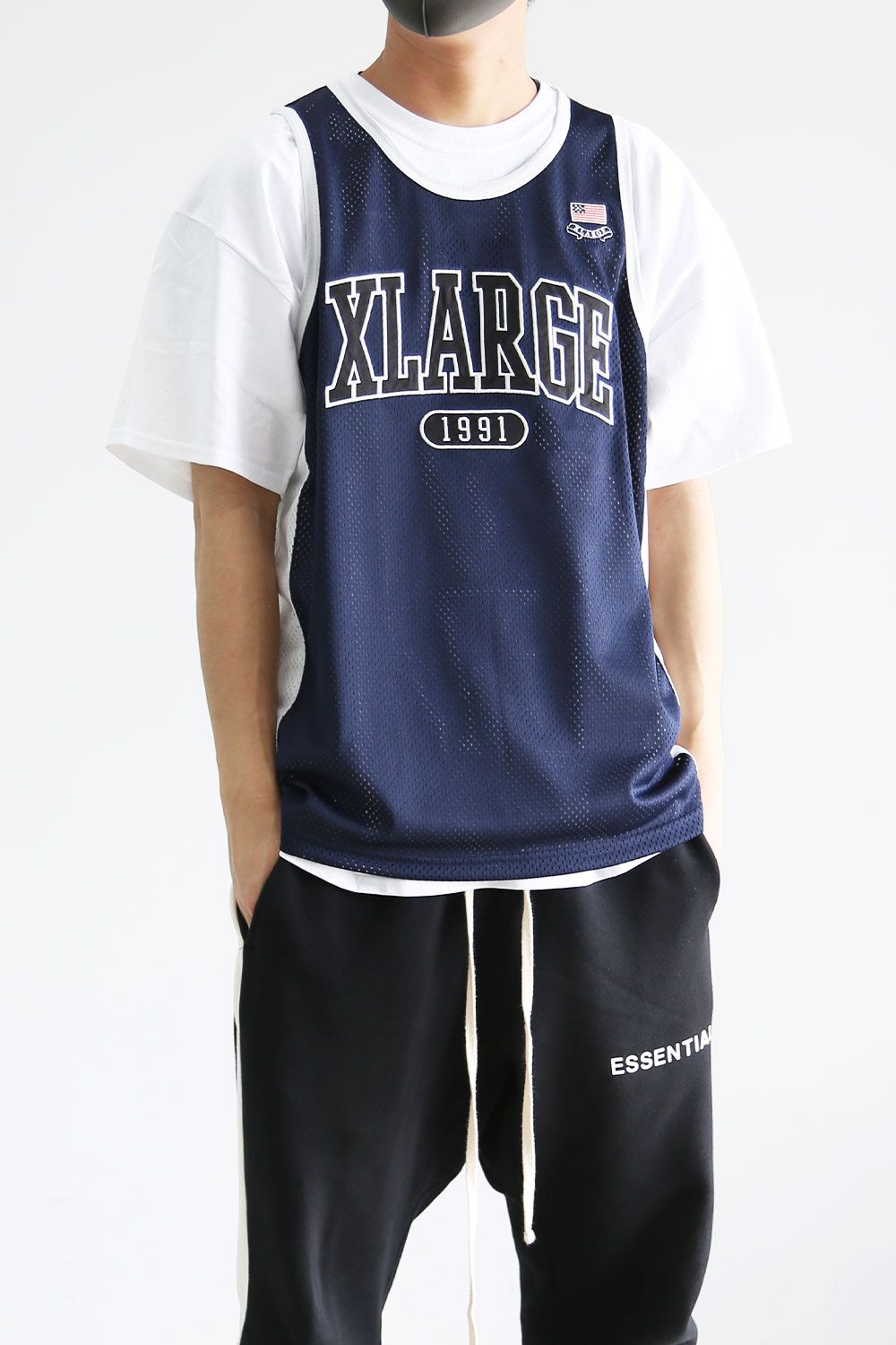 XLARGE   XL BASKETBALL JERSEY / ネイビー   Tempt