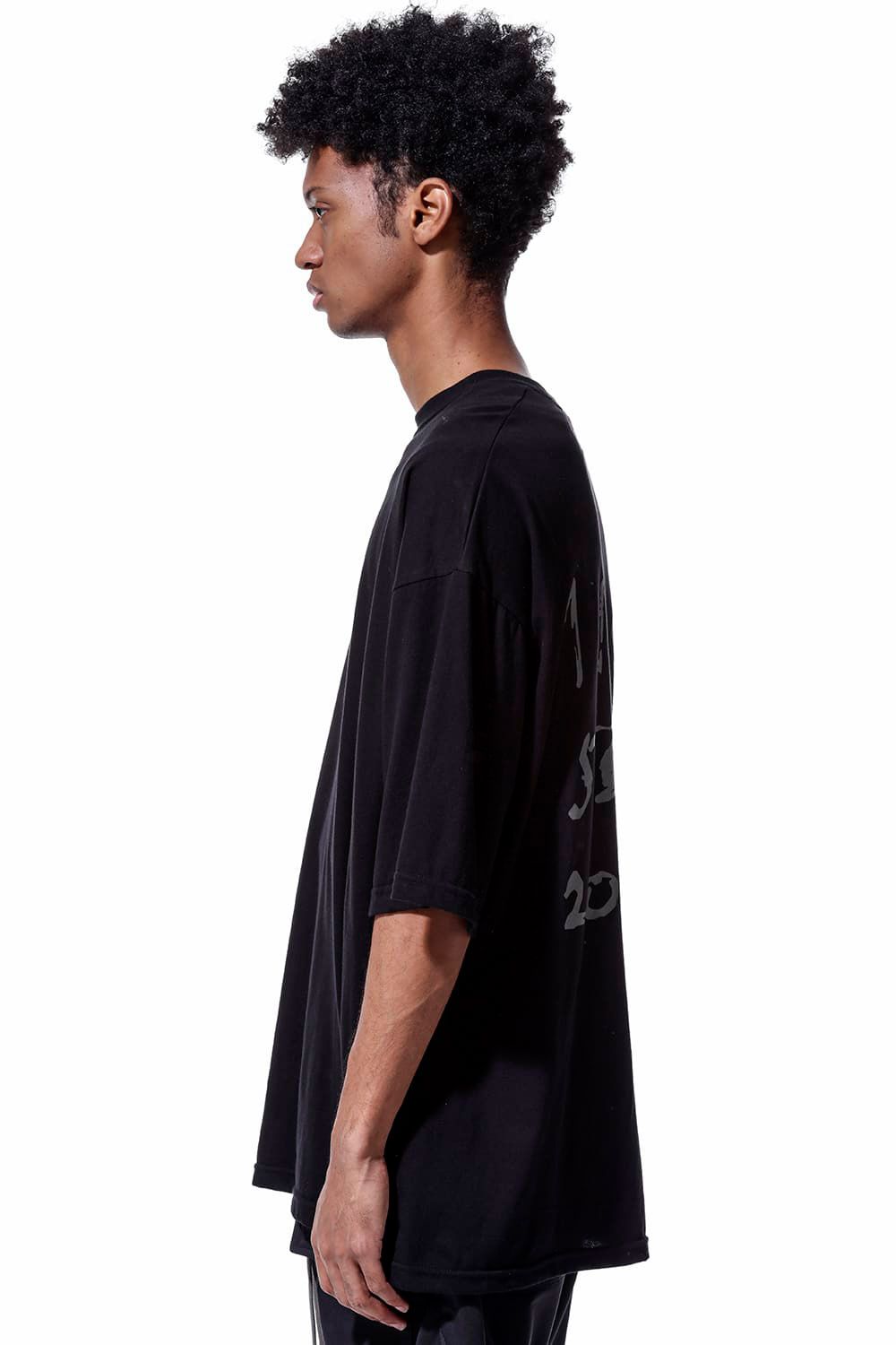 ナンバープリントオーバーサイズTシャツ / Numbering Print Over Sized T-Shirts / ブラック