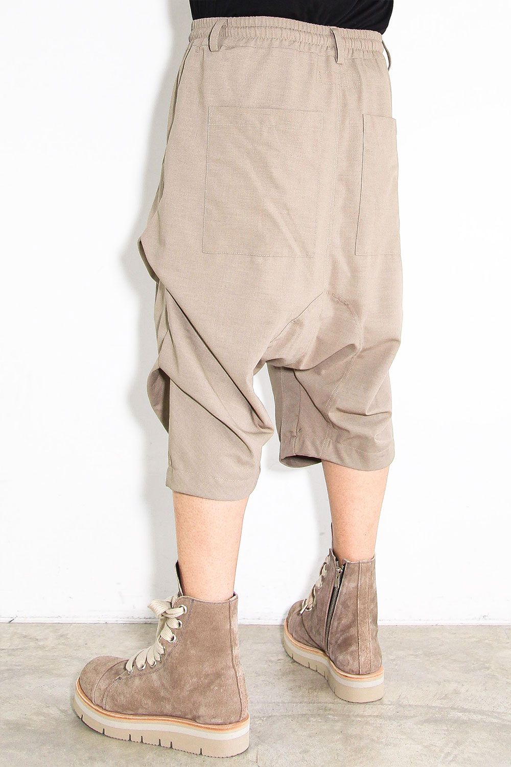 サマーウールタックショーツ / Summer Wool Tuck Shorts / ライトベージュ / ag-11020-2