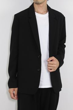 PE STRETCH DOUBLE CLOTH 2B JACKET / ブラック
