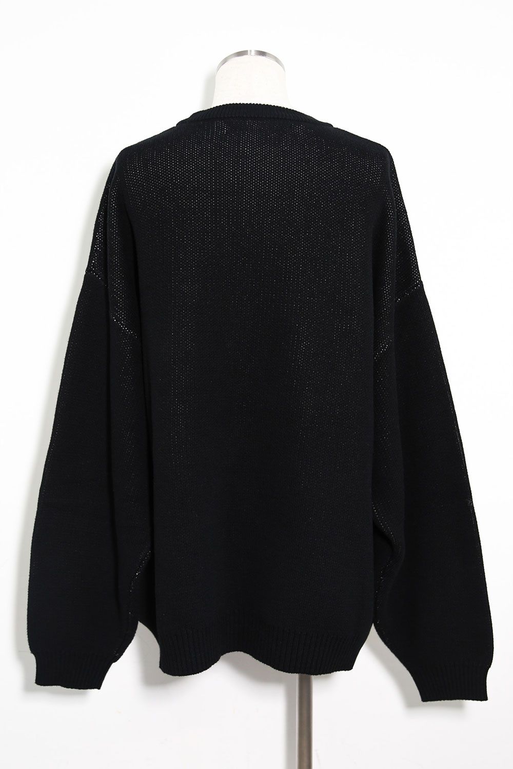 ジオメトリックパターンニット / Geo Pattern Knit Top / ブラック×アイボリー