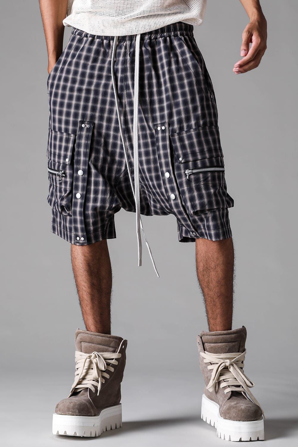 Plaid Cargo Shorts