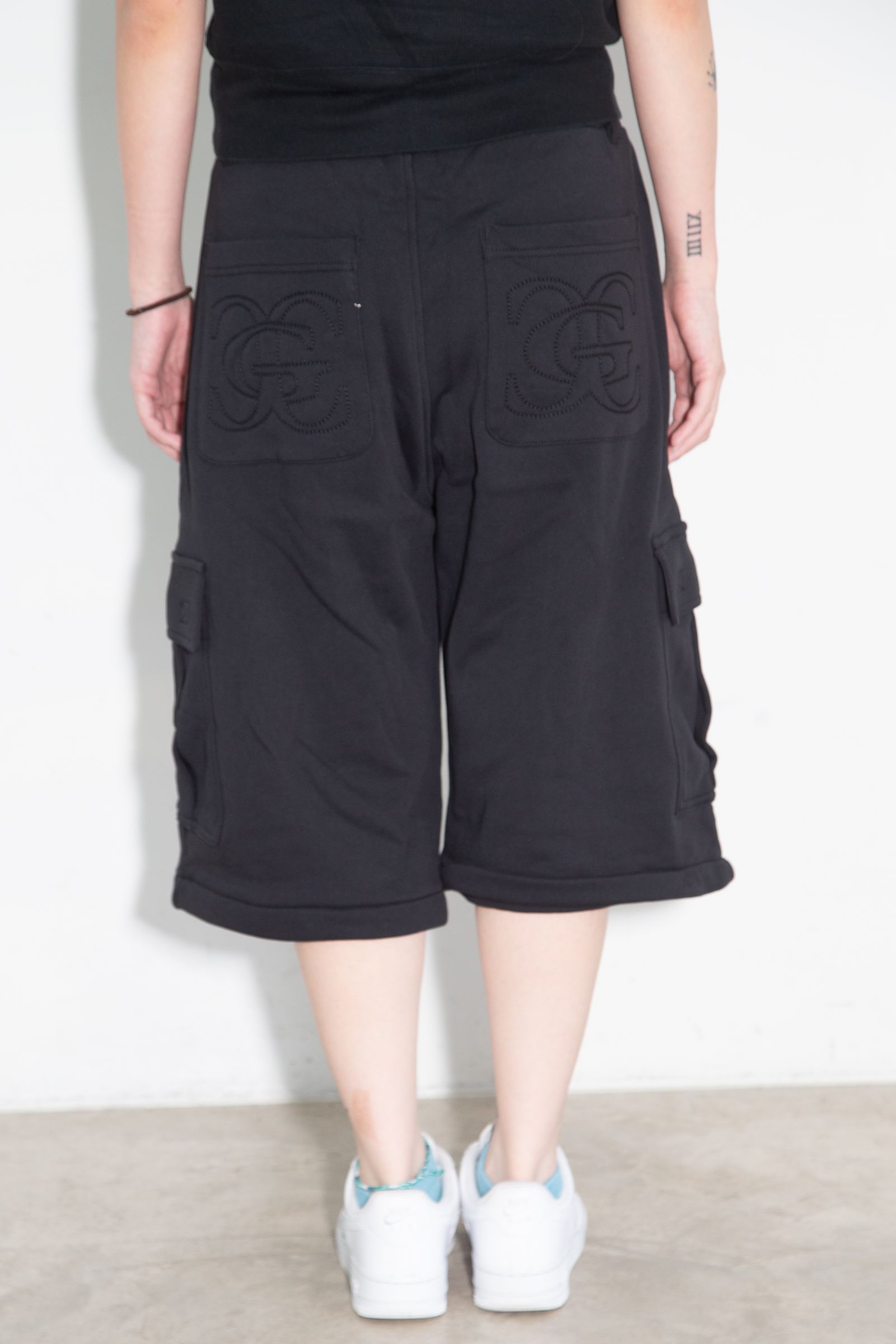 EMBLEM POCKET 2WAY BUGGY SWEATPANTS / ブラック