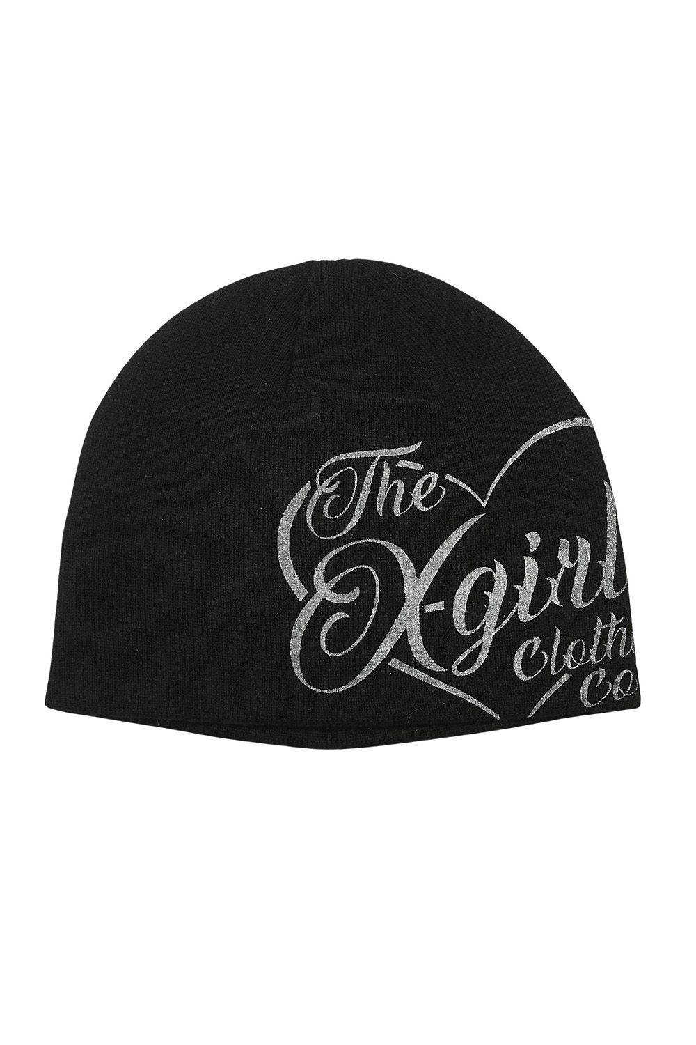 HEART SCRIPT LOGO BEANIE / ブラック