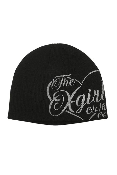 HEART SCRIPT LOGO BEANIE / ブラック