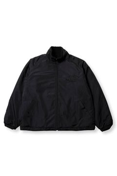 [人気アウター] CUTRATE LOGO EMBROIDERY REVERSIBLE BOA JACKET / ブラック