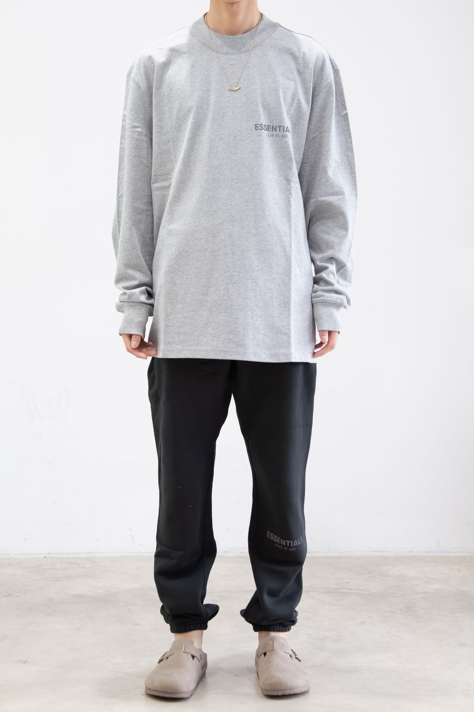 FOG ESSENTIALS - 21FW ONE POINT L/S TEE / ヘザーオートミール | Tempt