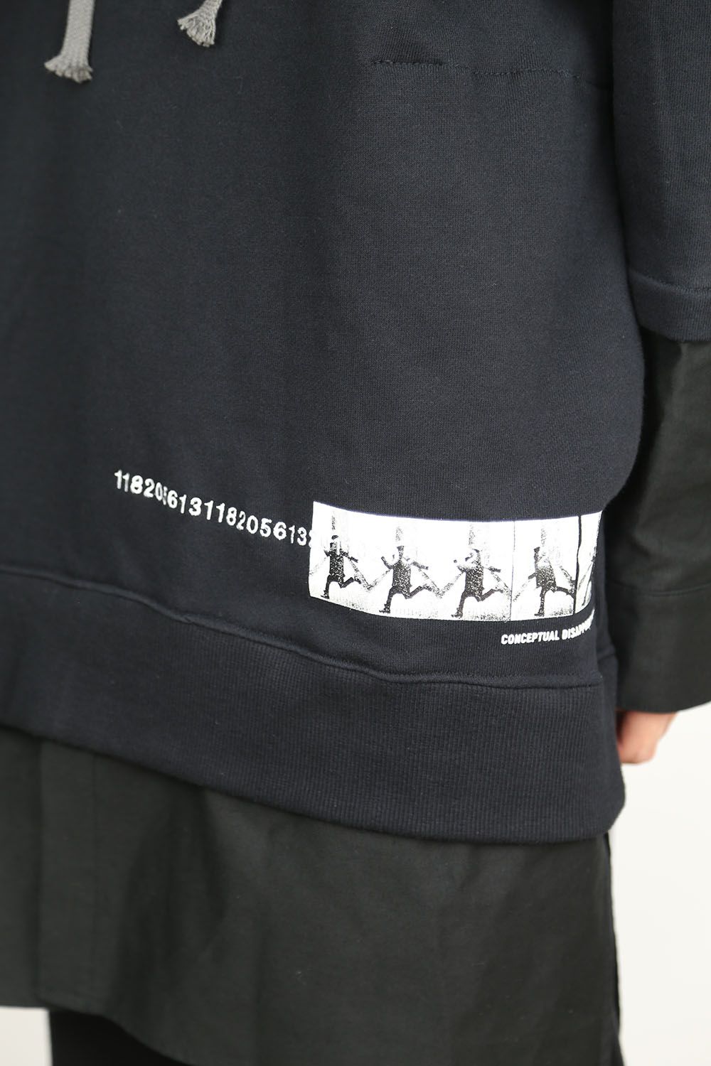 Layered Hoodie Pullover / ブラック