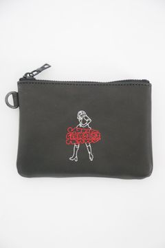 VIXEN LINE刺繍 レザーウォレット / ブラック