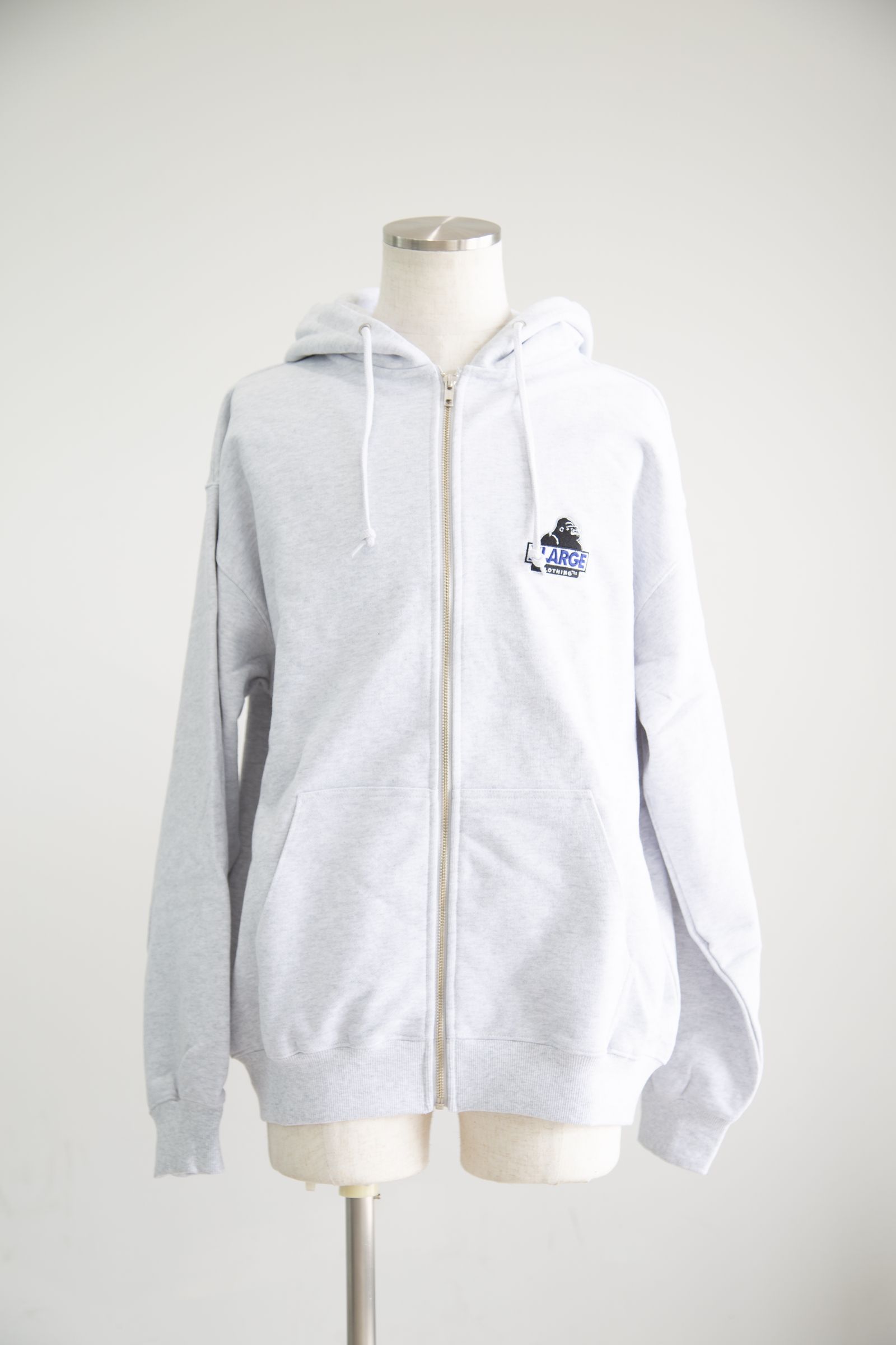 SLANTED OG ZIP HOODED SWEATSHIRT / アッシュ