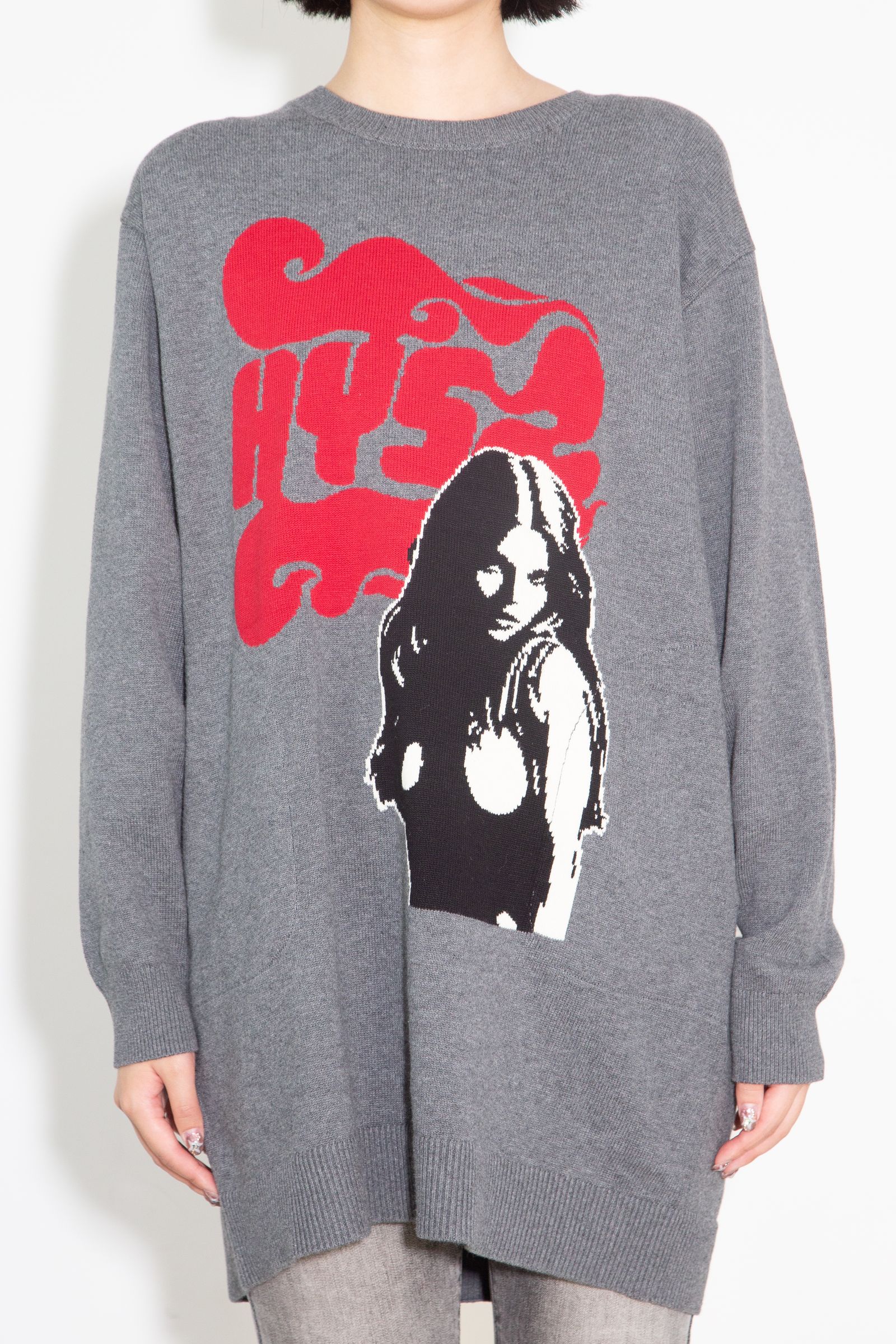 FLAME WOMAN編込 ワンピース / トップグレー