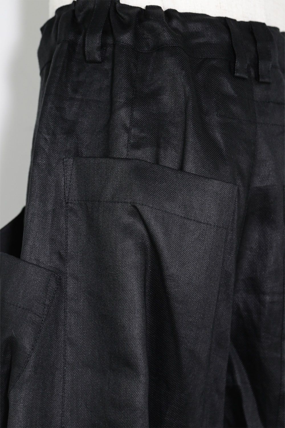 ヘリンボーンサルエルワイドパンツ / Heringbone Sarouel Wide Pants / ブラック / ag-9033