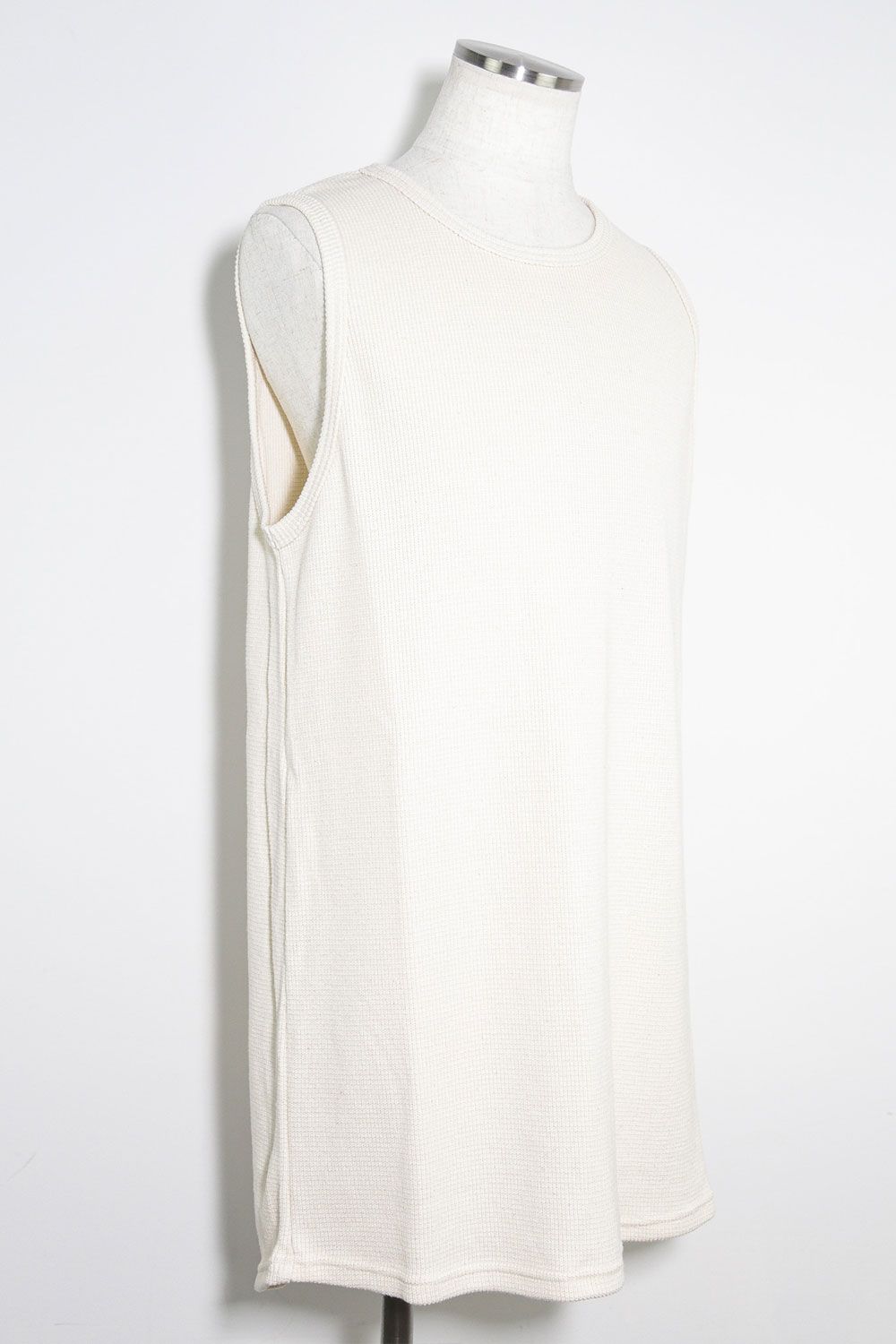 ロング丈ワッフルタンクトップ / Long Length Tank Top / アイボリー / ag-10096-2