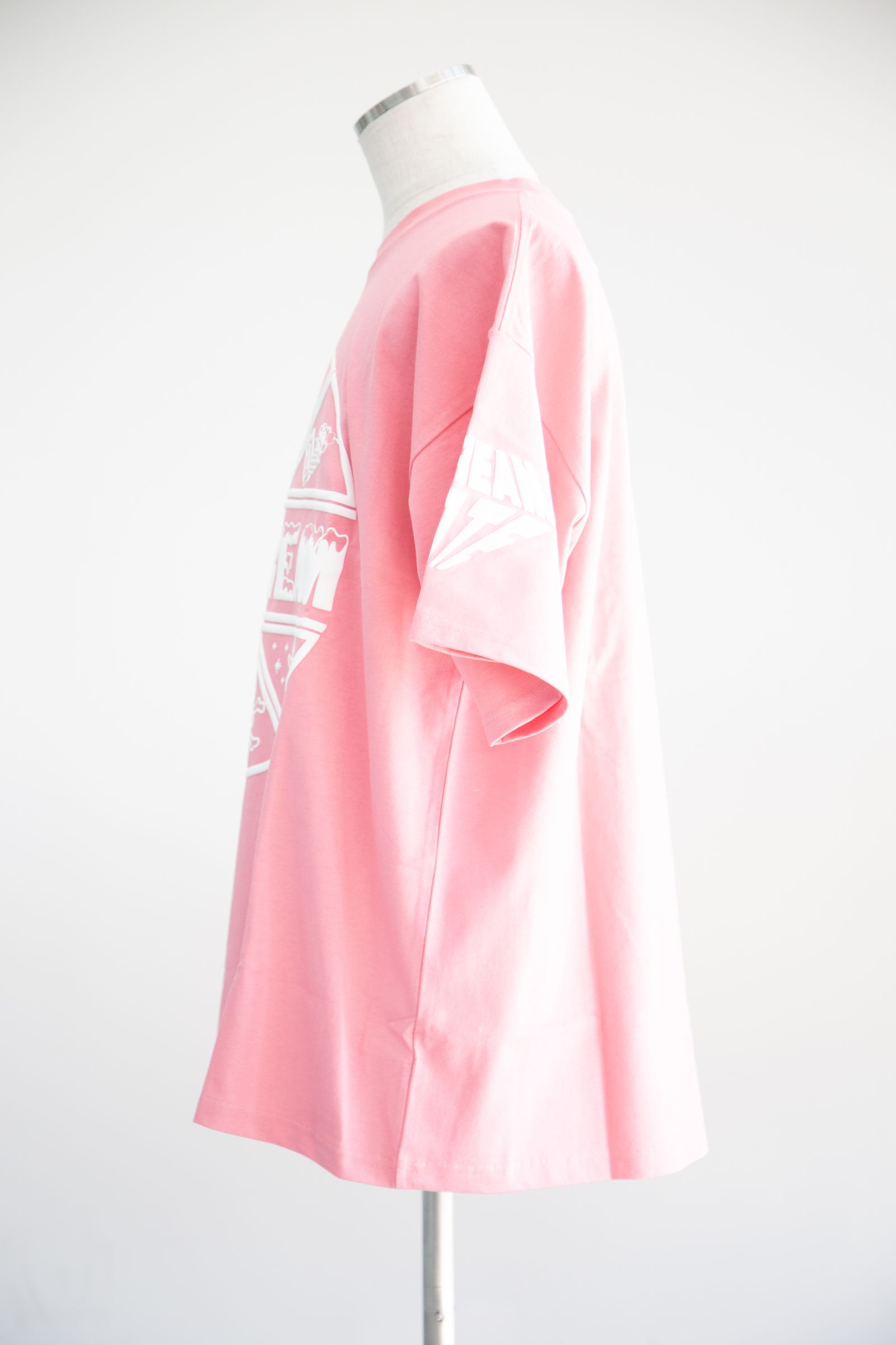 PUFF PRINT COTTON T-SHIRT ICECREAM / ディープピンク