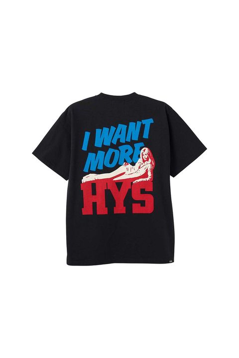 I WANT MORE HYS Tシャツ / ブラック