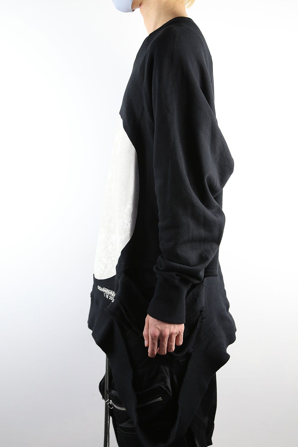 ラグランオーバーサイズトップ / RAGLAN OVER SIZE TOP / ブラック
