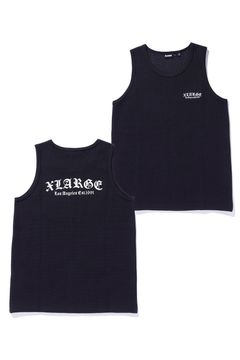 OLD ENGLISH WAFFLE TANK TOP / ブラック
