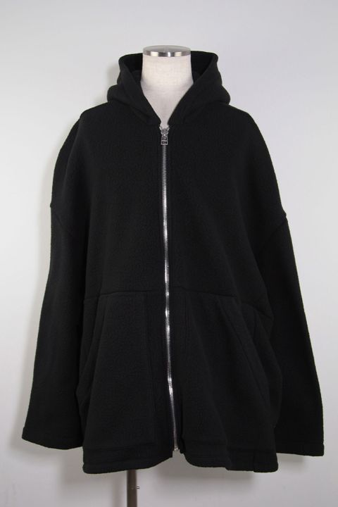 フリースドルマンジップパーカー / Fleece Dolman Hoodie / ブラック