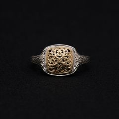 Mediterranean Square Pinky Ring / GR119