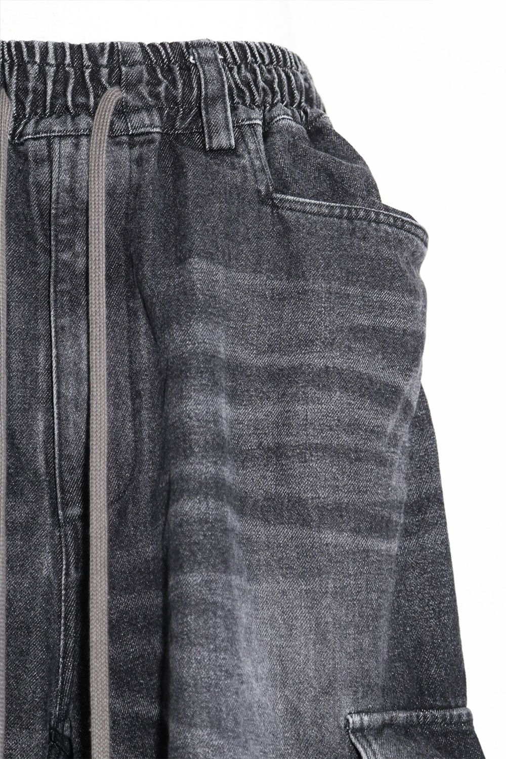 スーパーワイドデニム / Denim Wide Pants / ダメージブラック / ag-8062-1