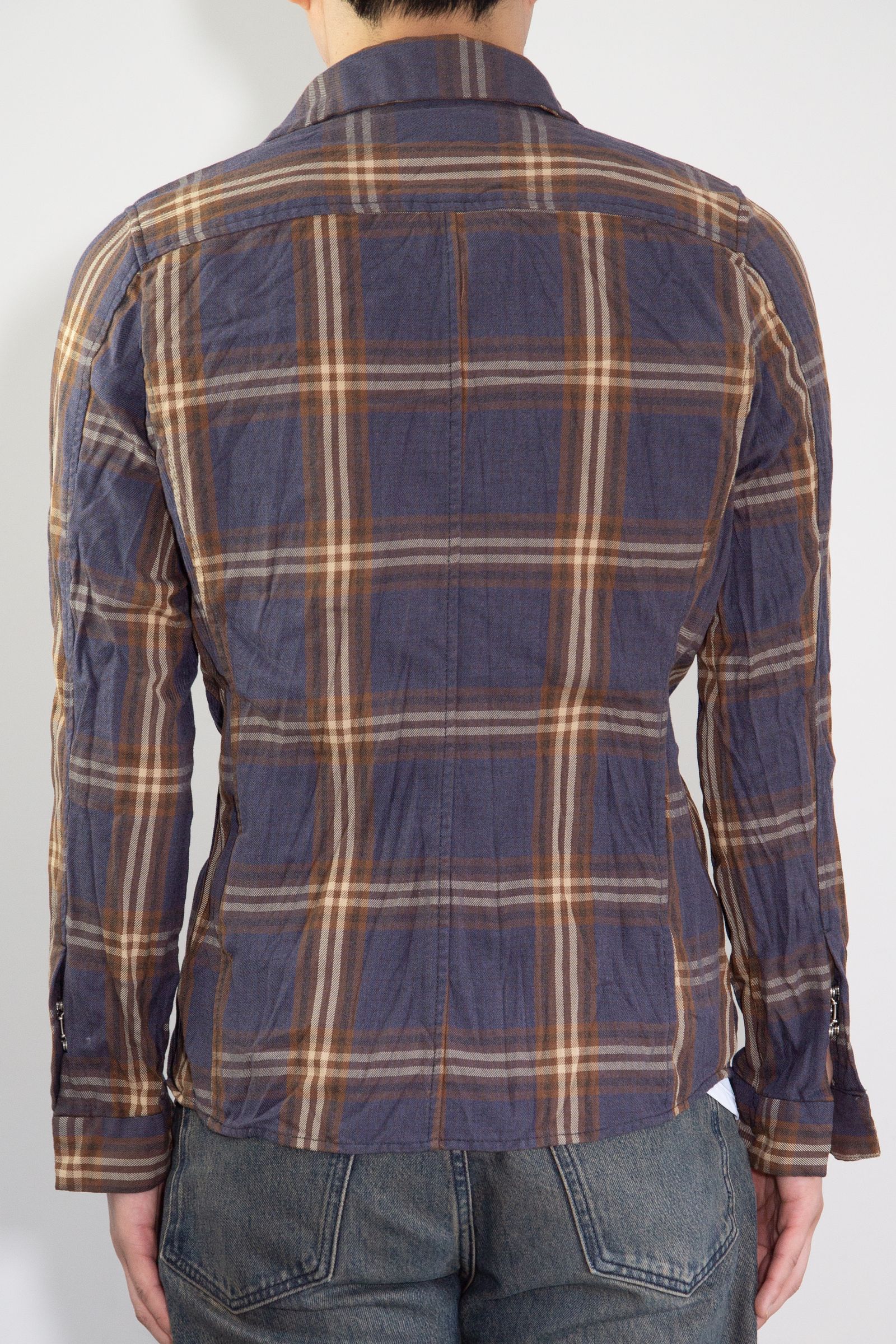 [ラスト1点 サイズ2] WRINKLE HOOK SHIRTS / ネイビー