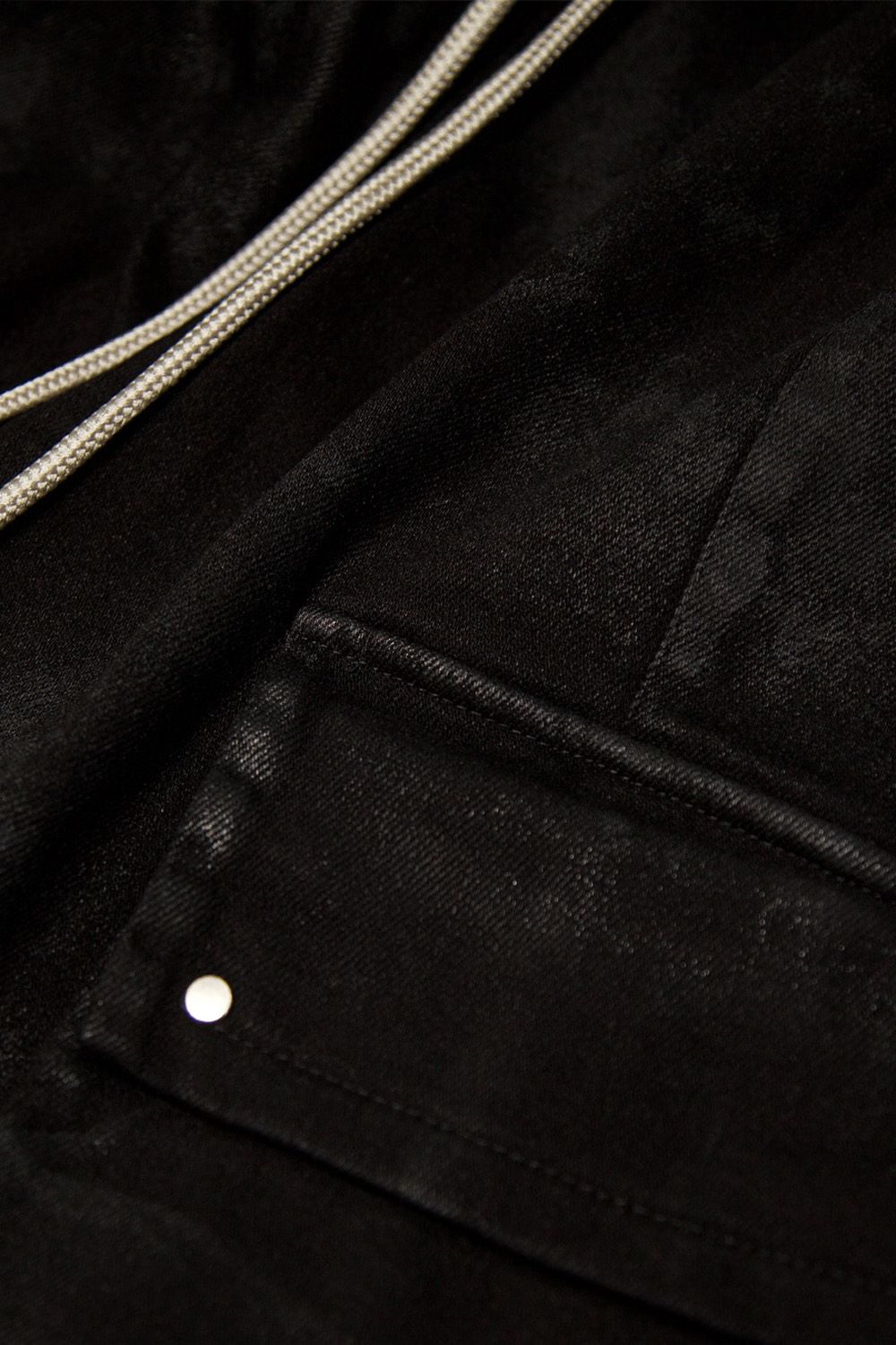[ラスト1点 サイズ3] 【コーティングあり】サルエルカーゴジョガーパンツ / COATED SAROUEL CARGO JOGGER DENIM / ブラック / ag-12042-1