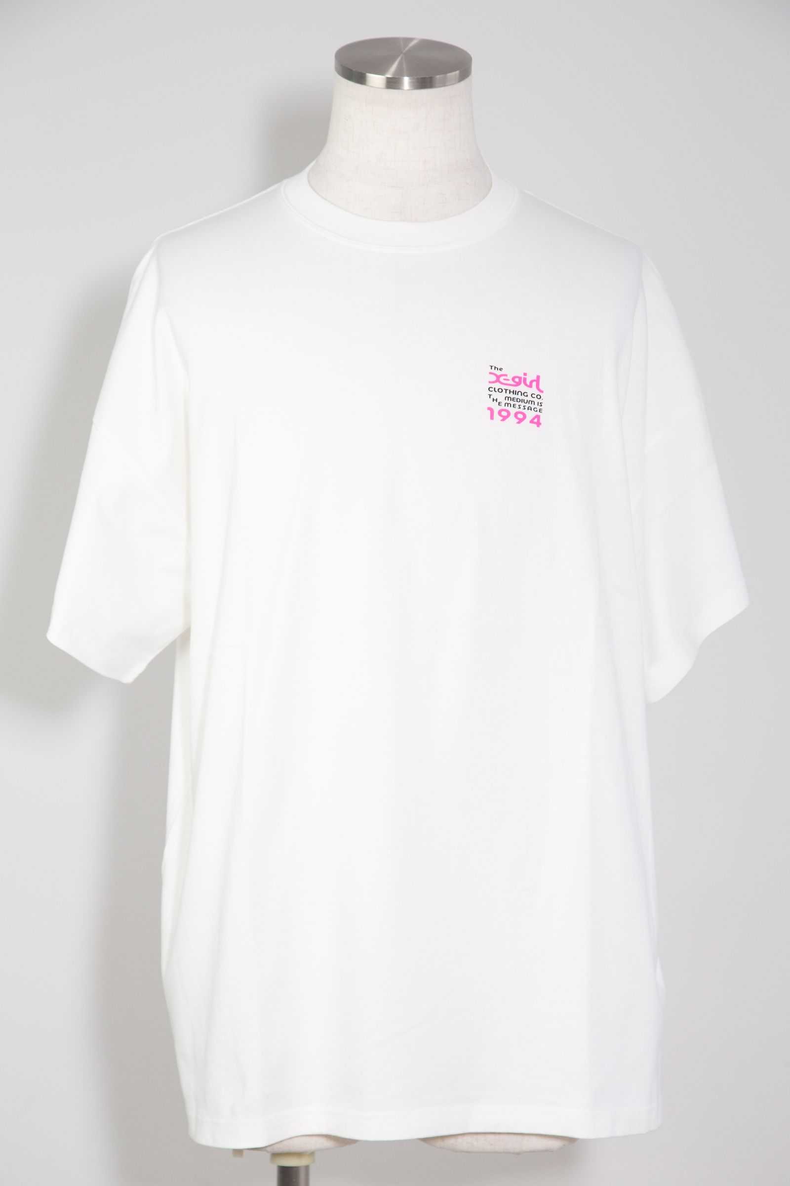 BOX LOGO AND FACE S/S BIG TEE DRESS / ホワイト