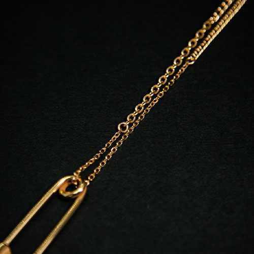 ピンネックレス / B / ゴールド / PIN NECKLACE / B / GOLD