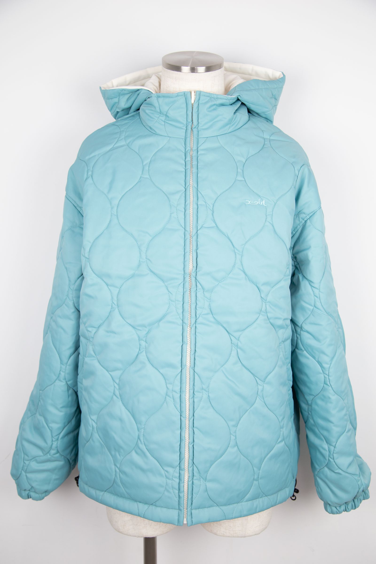 X-girl - REVERSIBLE QUILTED JACKET / ホワイト | Tempt