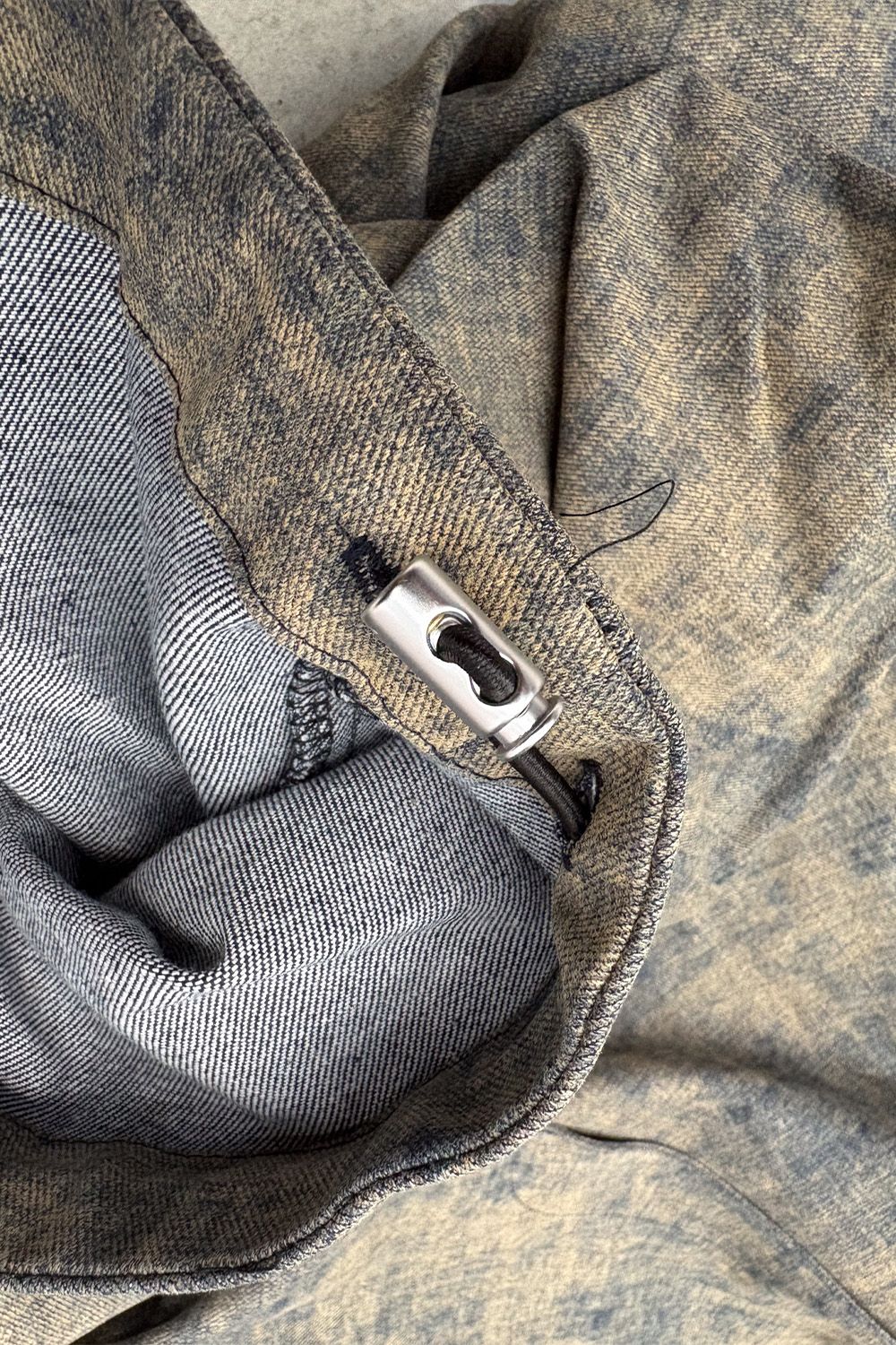 [ラスト1点 サイズ2] BLENDED SHADES DENIM TUCK BOOTS CUT PT / スチールブルー