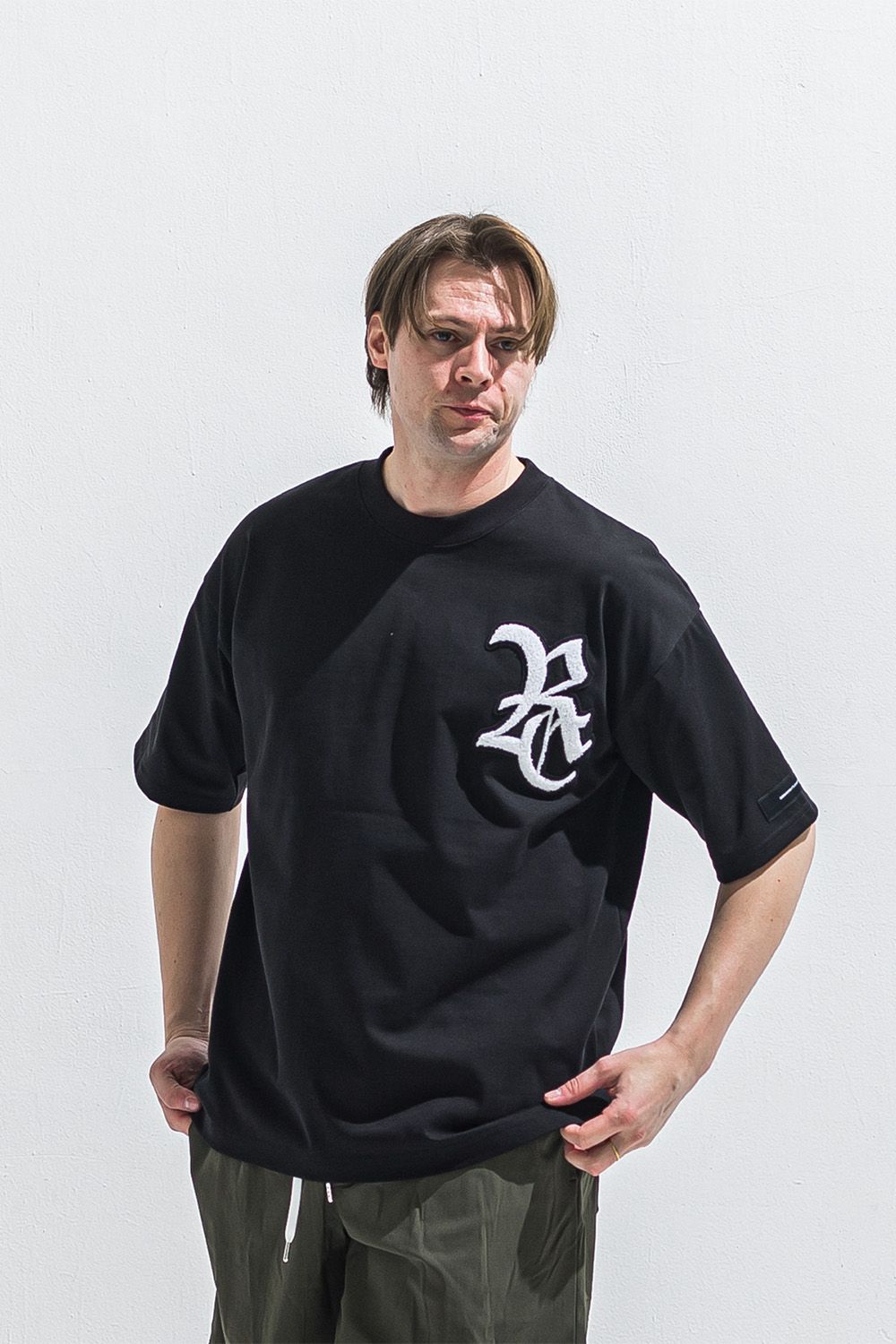 RC OVER  TEE / ブラック×ホワイト