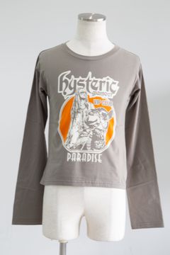HYSTERIC VIP CLUB ショート丈Tシャツ / カーキ